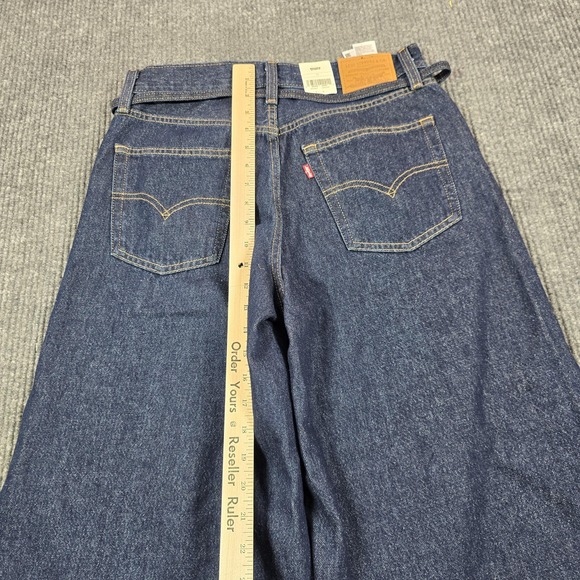 Levis XL Culotte Jeans Womens 27 Dark Wash Wide Leg Cropped 100% Cotton NEW - Picture 16 of 16